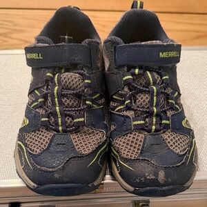 Merrell Kids' Navy and Lime Sneakers